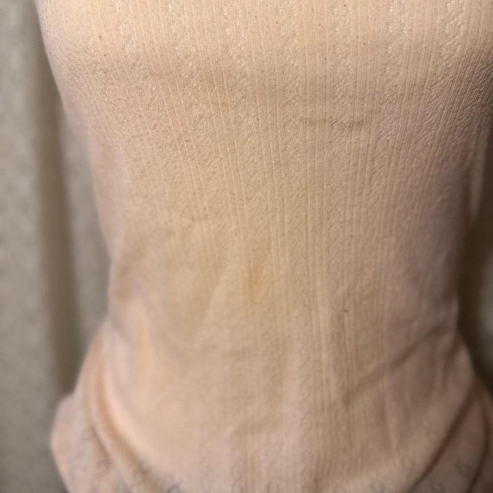 Vintage Victoria's Secret Pink Pointelle Lace Cami Top Soft Girl Coquette Size L - Picture 5 of 7